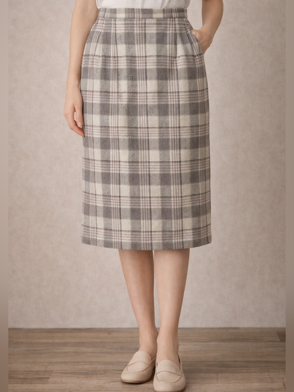 Plaid Vintage Skirt Light Academia